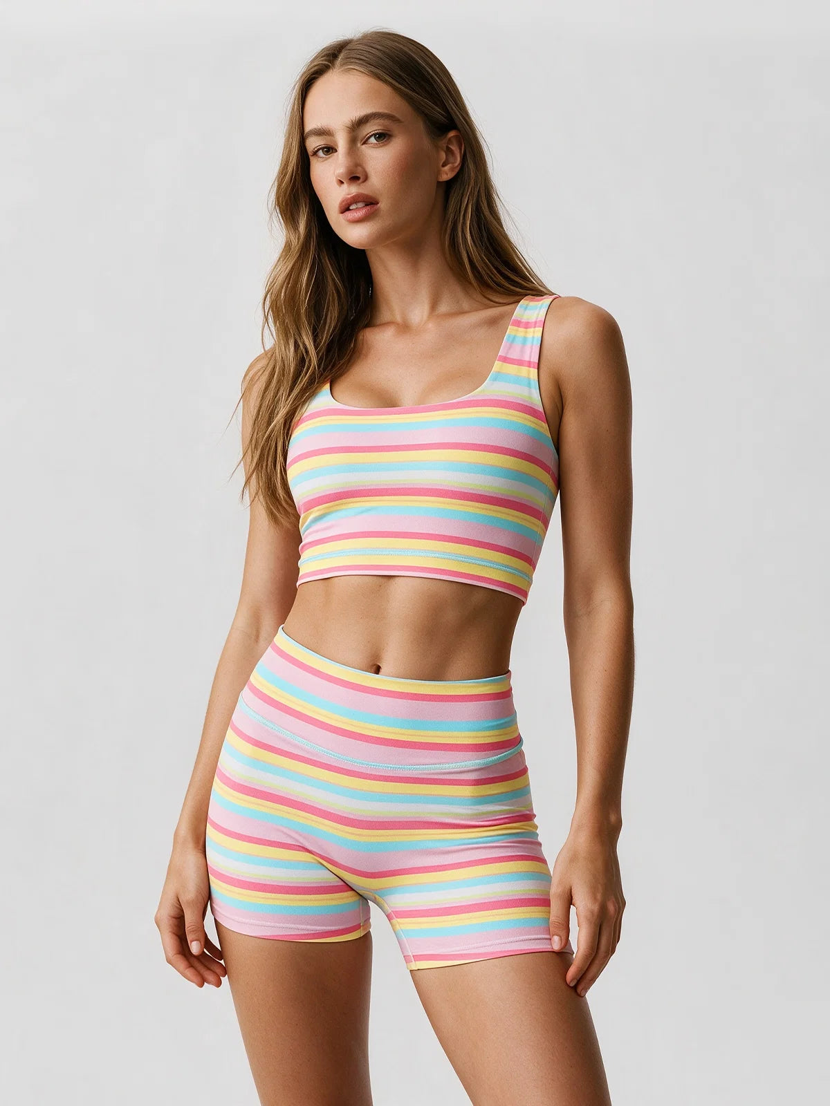 Ranbow Tank Top With Shorts Set
